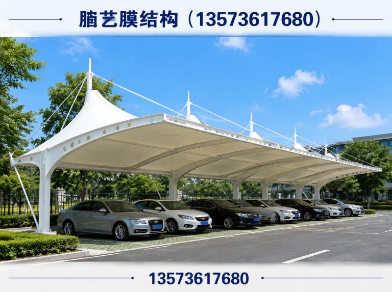 潍坊滨海经济技术开发区膜结构车棚展示图